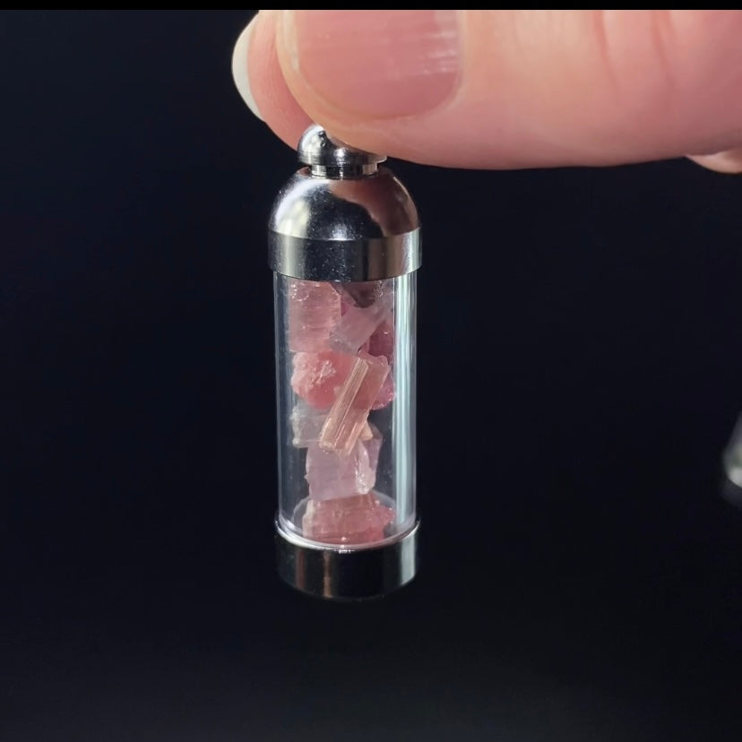High Grade Tourmaline Filled Pendant Necklace