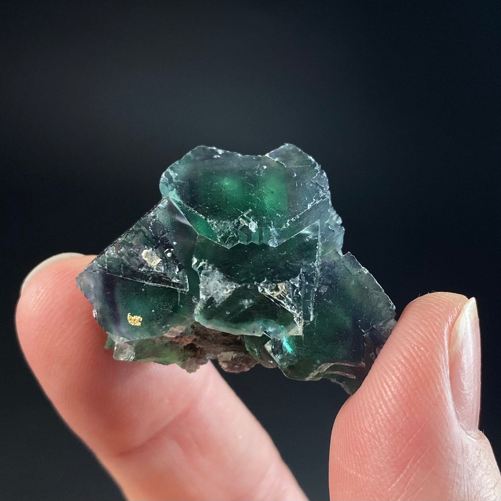 Green and Purple Cubic Fluorite Specimen, Okorusu Mine, Namibia