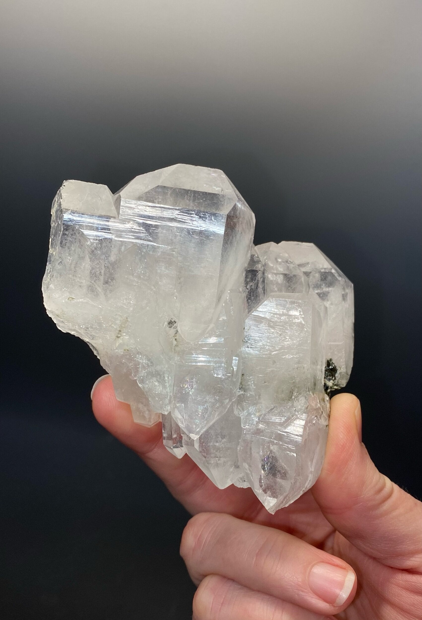 Faden Quartz Crystal Cluster with Minor Epidote