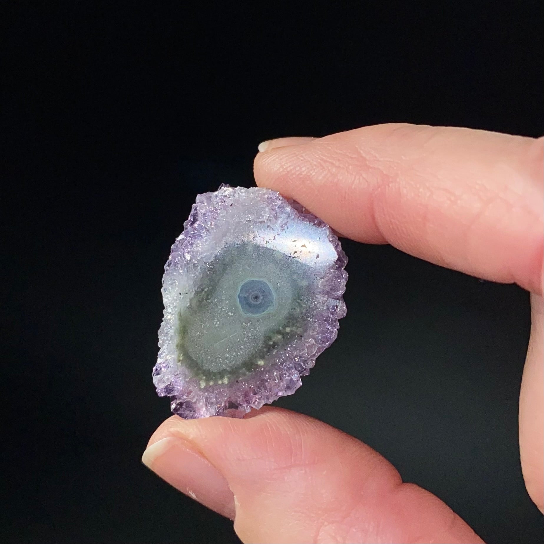 Amethyst Stalactite Slice from Artigas, Uruguay
