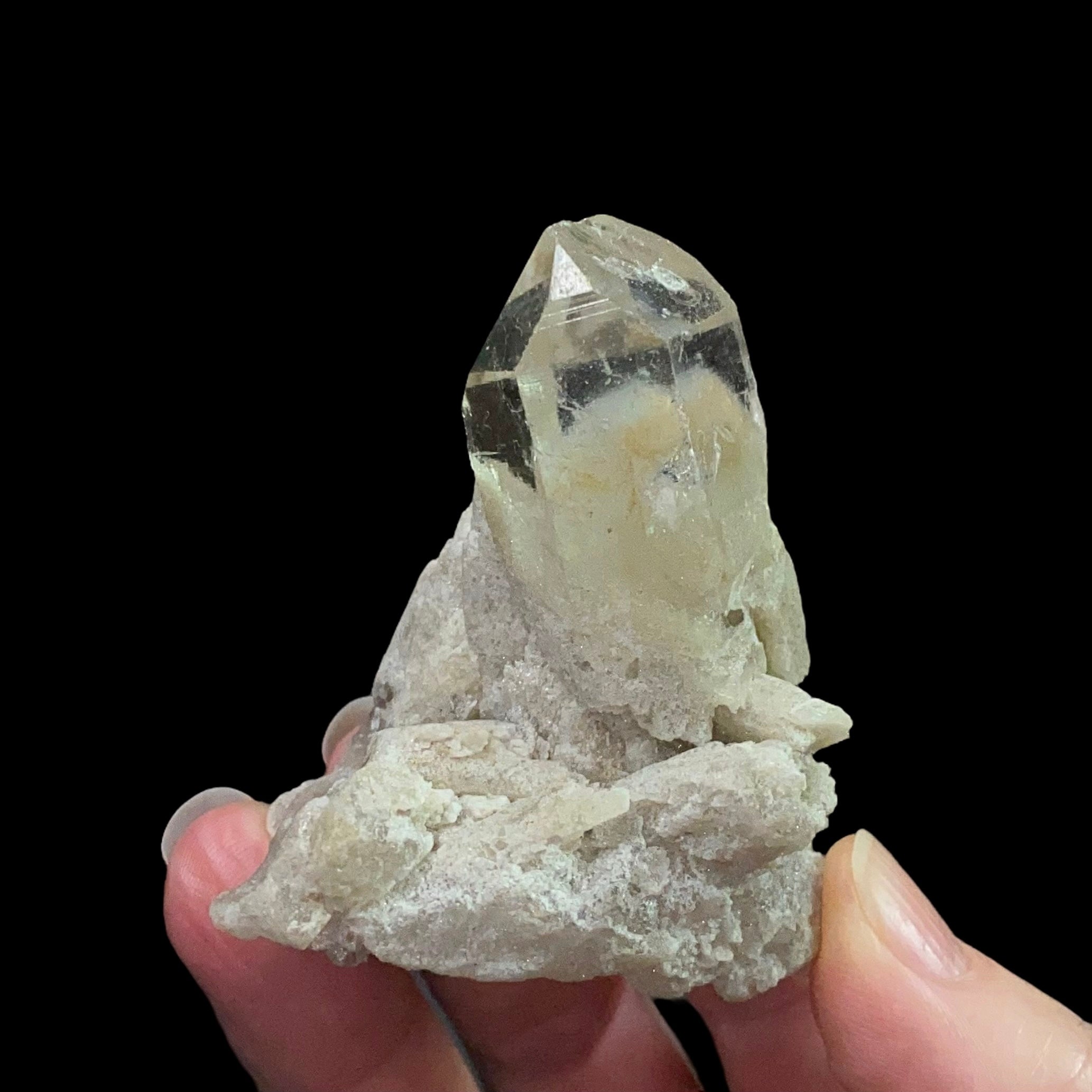 Clear Himalayan Quartz Crystal Cluster with Phantom