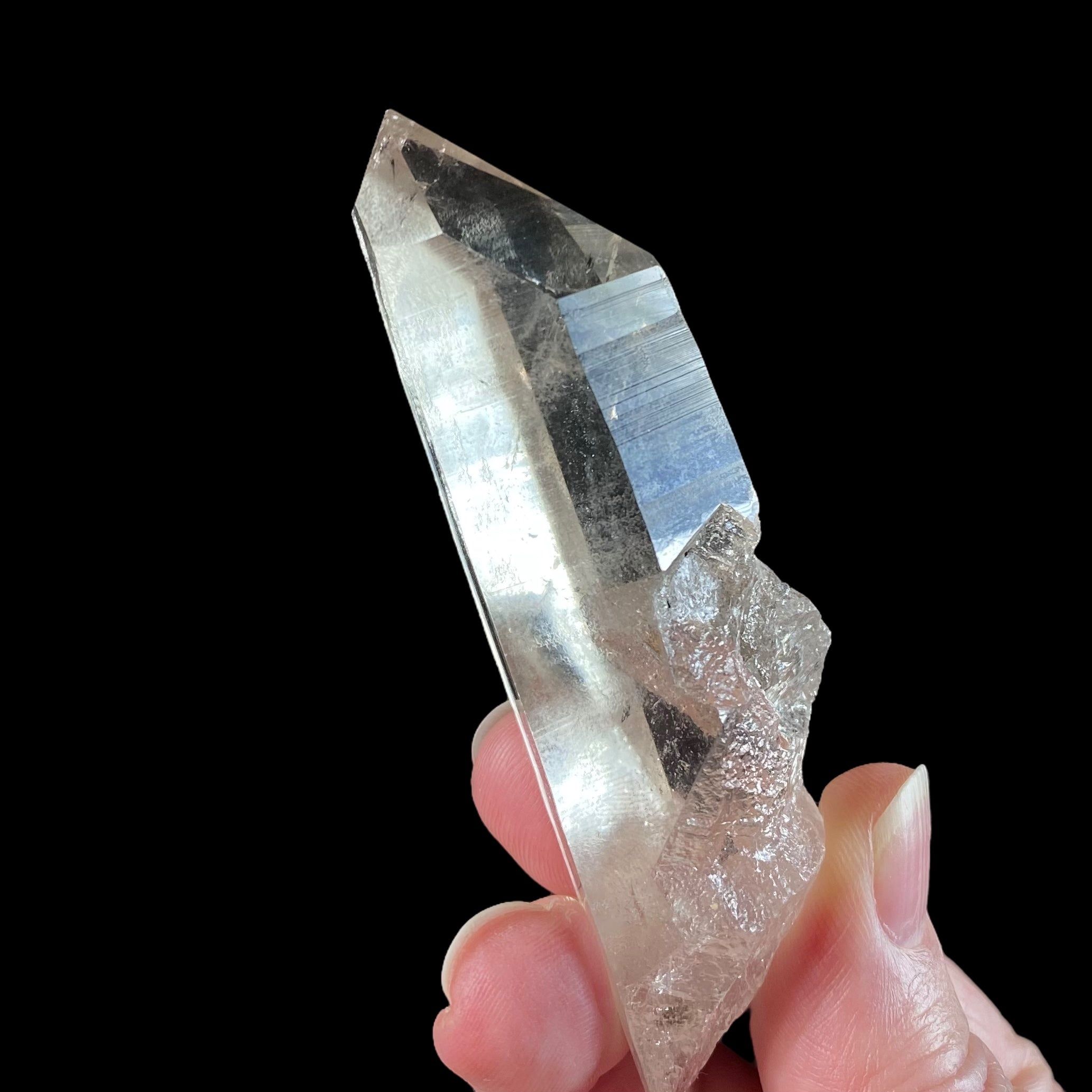 Light Smoky Quartz Crystal with Penetrating Crystal from Minas Gerais, Brazil