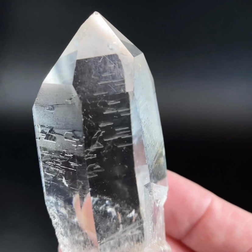 Water Clear Quartz Crystal with Starbrary Markings, Minas Gerais, Brazil