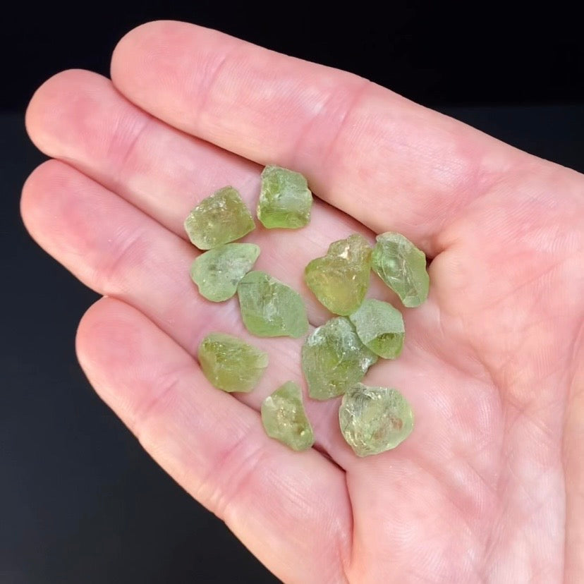 Lot of Green Peridot Crystals - Loose Gemstones
