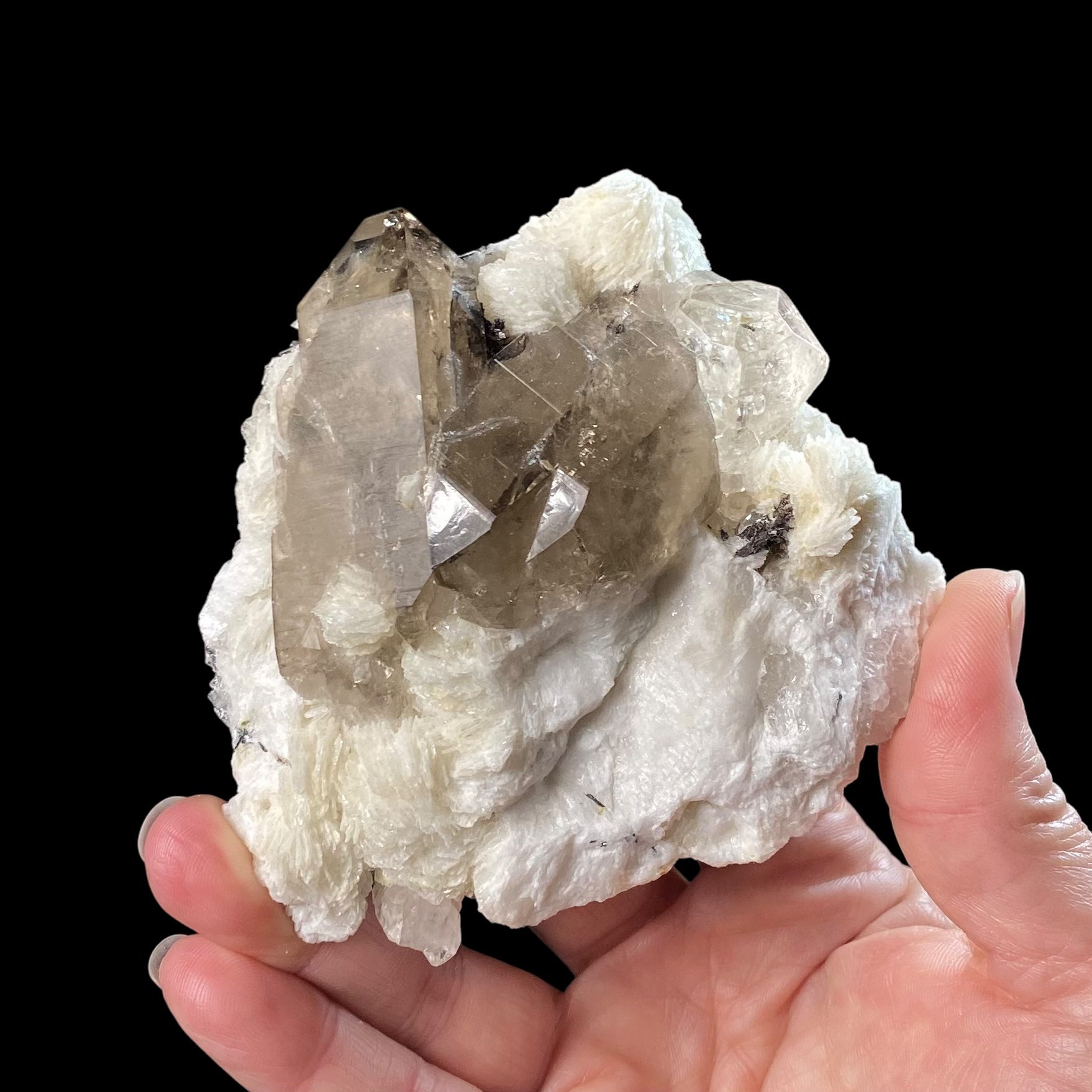 Topaz Crystal with Smoky Quartz & Cleavelandite from Shigar Valley, Gilgit-Baltistan, Pakistan