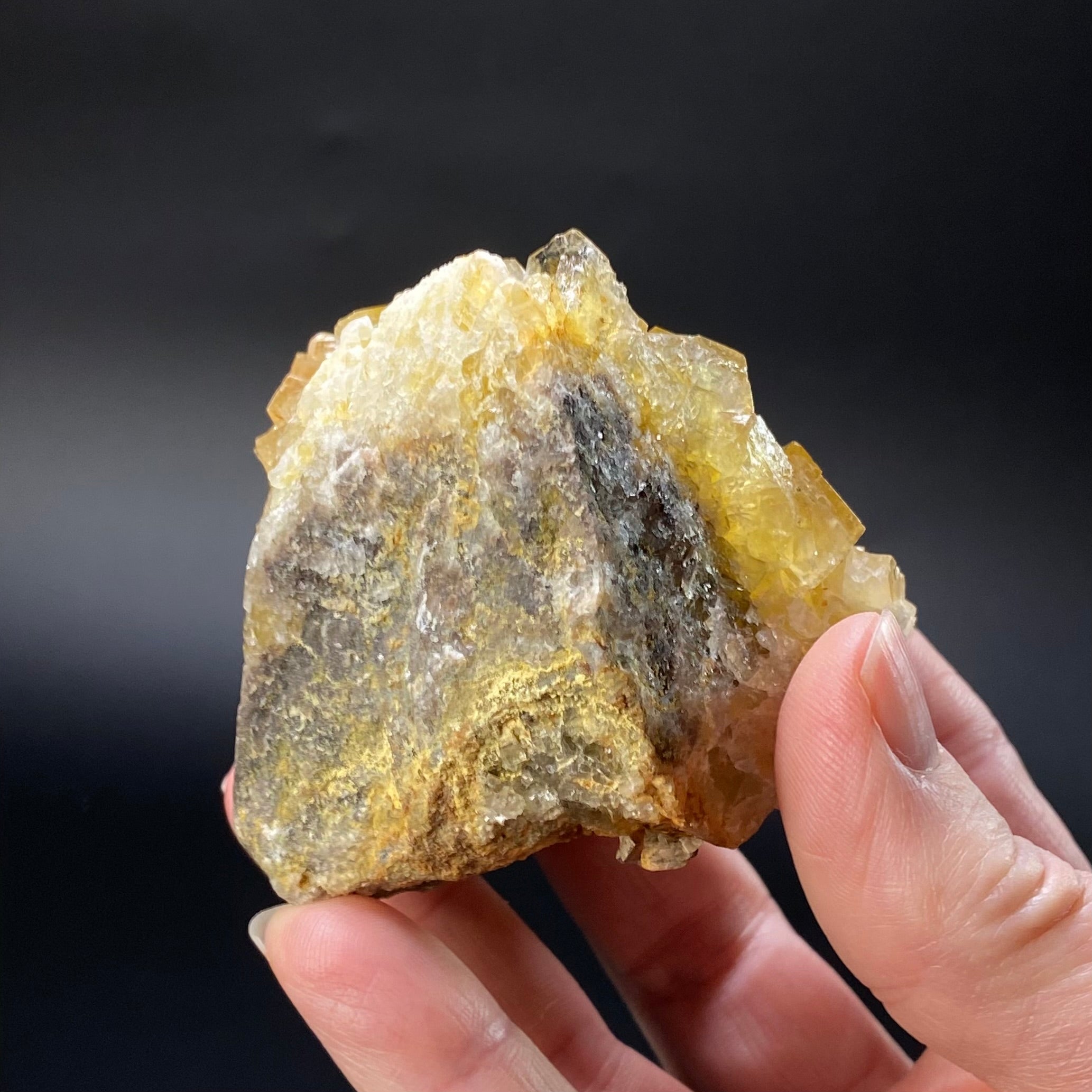 Honey Yellow Moscona Fluorite Cluster