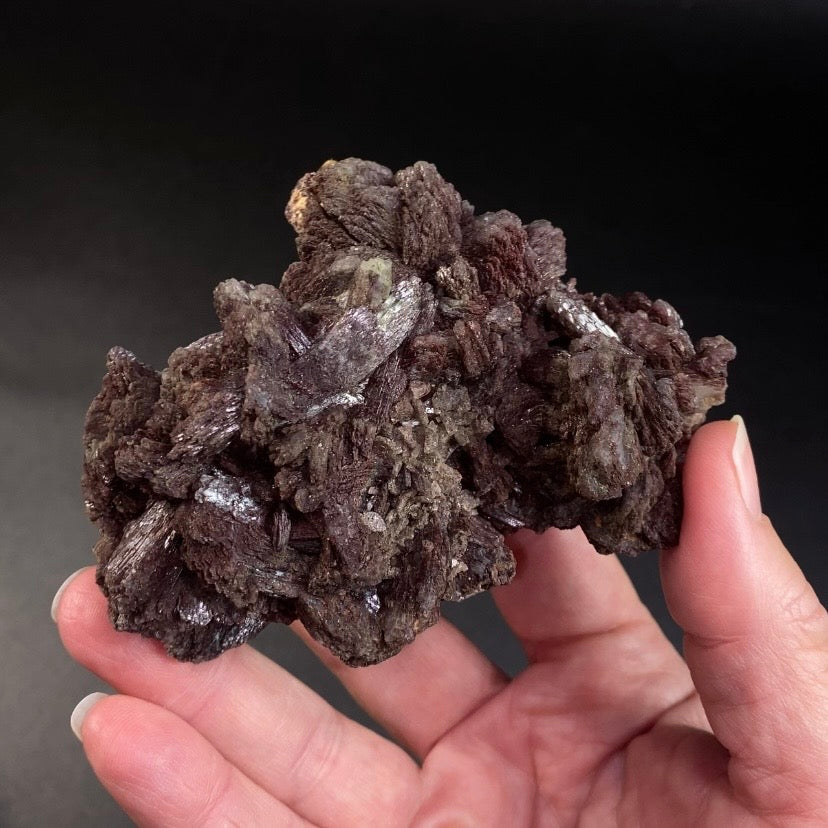Dark Chocolate Red Marshy Heulandite Cluster from Maharashtra, India