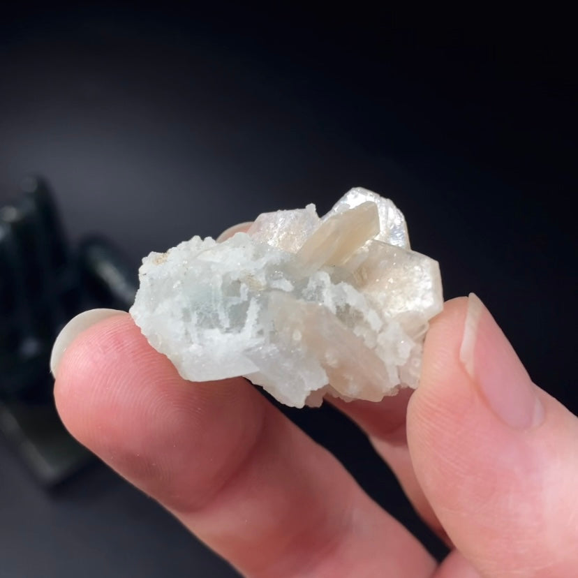 Gemmy Stilbite Crystals with Chalcedony Stalactites from Jalgaon, Maharashtra, India