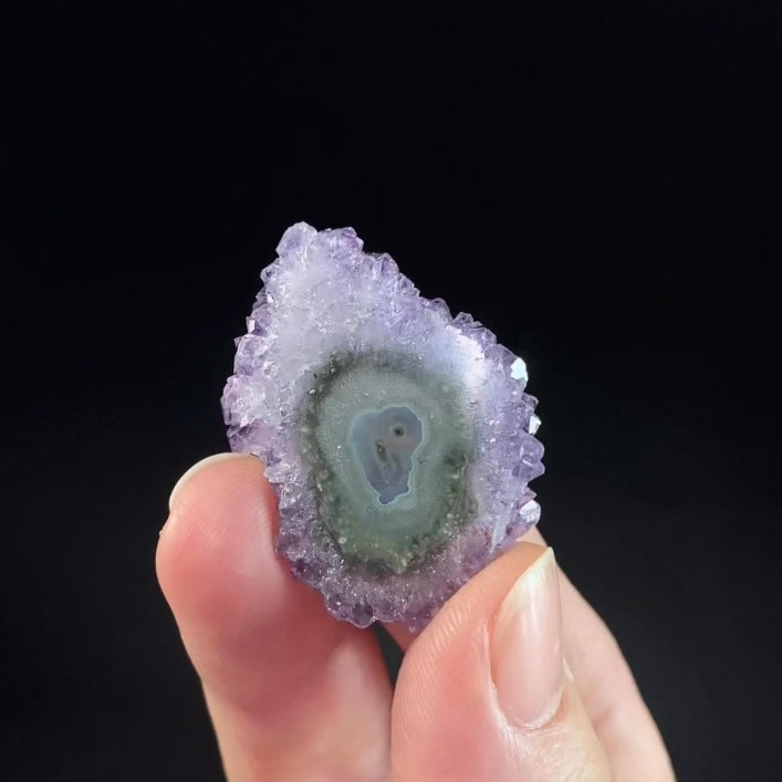 Amethyst Stalactite Slice from Artigas, Uruguay