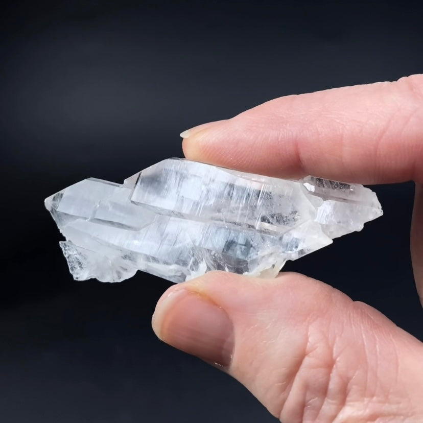 Quartz Sampler Lot 3 Pieces, Faden Quartz, Double Terminated & Himalayan Quartz Crystals