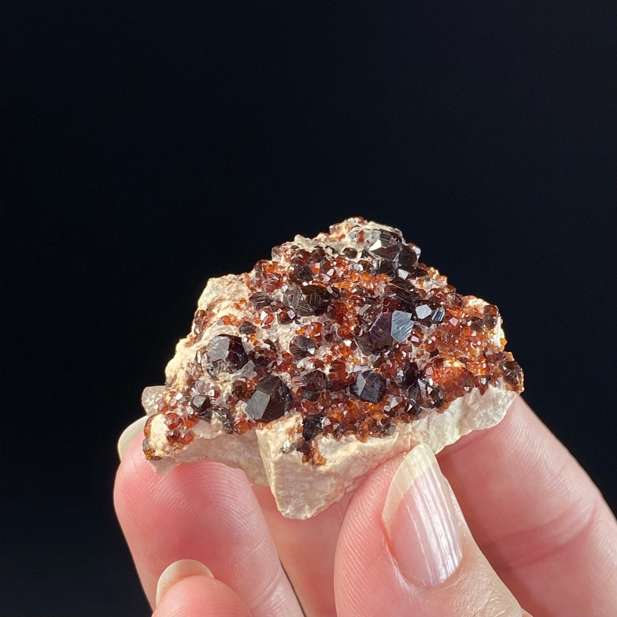 Almandine Garnets & Quartz on Matrix from Hunan Province, China