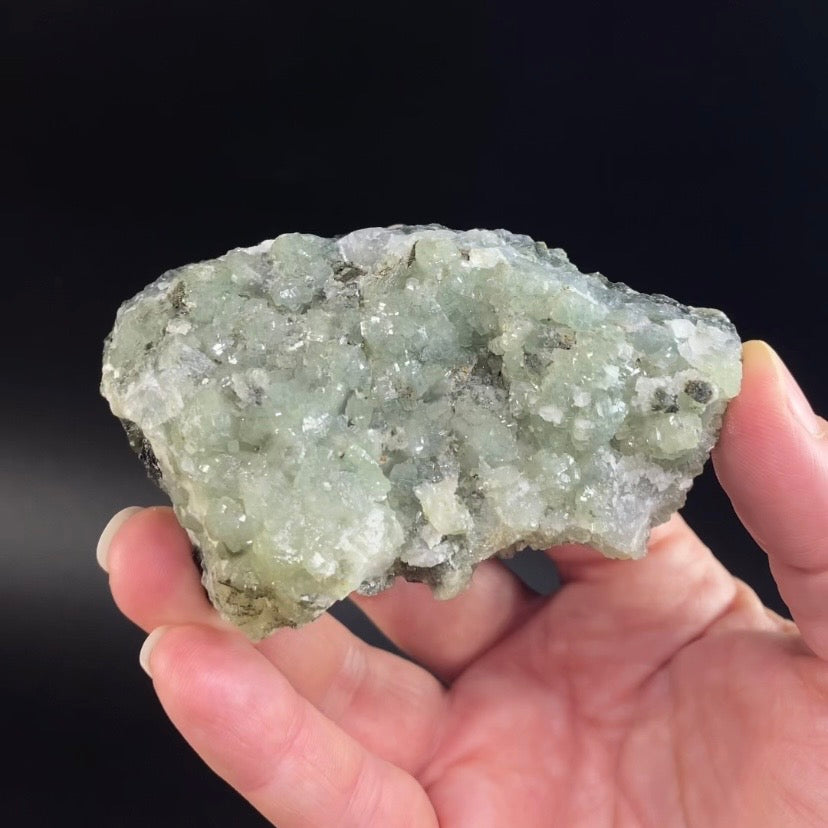 Double Sided Deep and Pale Green Prehnite Cluster