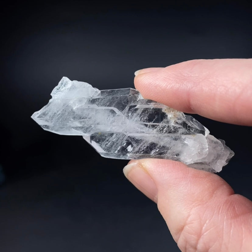 Quartz Sampler Lot 3 Pieces, Faden Quartz, Double Terminated & Himalayan Quartz Crystals