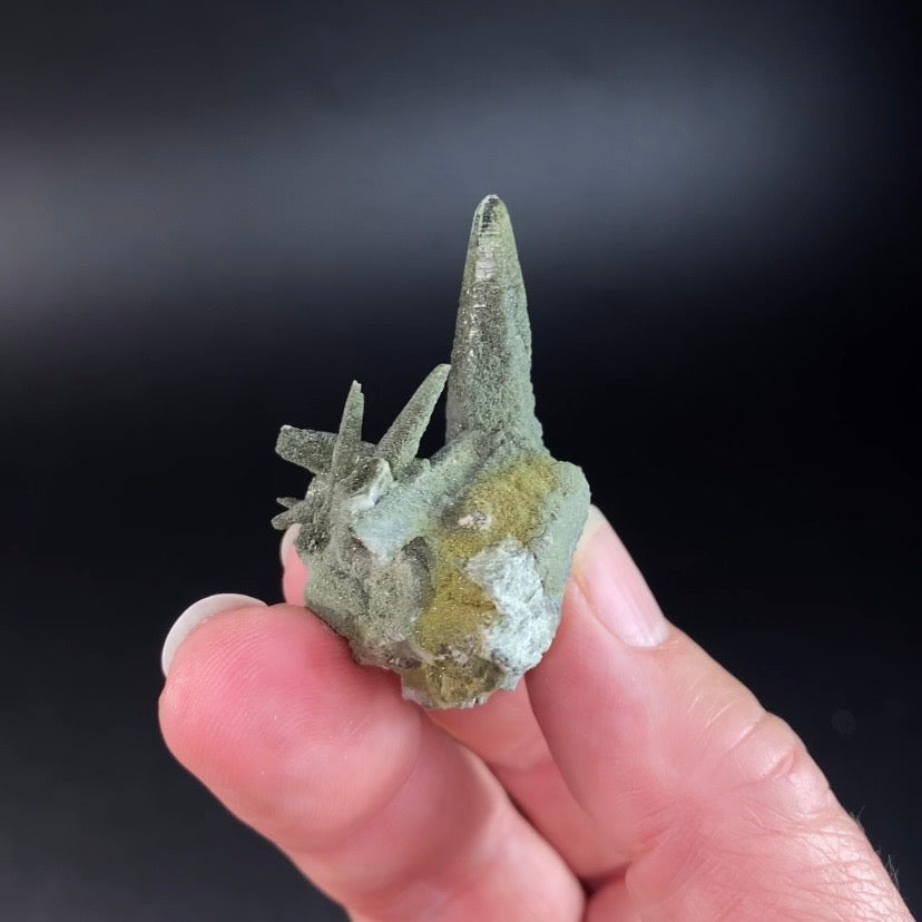 Himalayan Laser Chlorite Included Quartz Cluster from Ganesh Himal, Nepal
