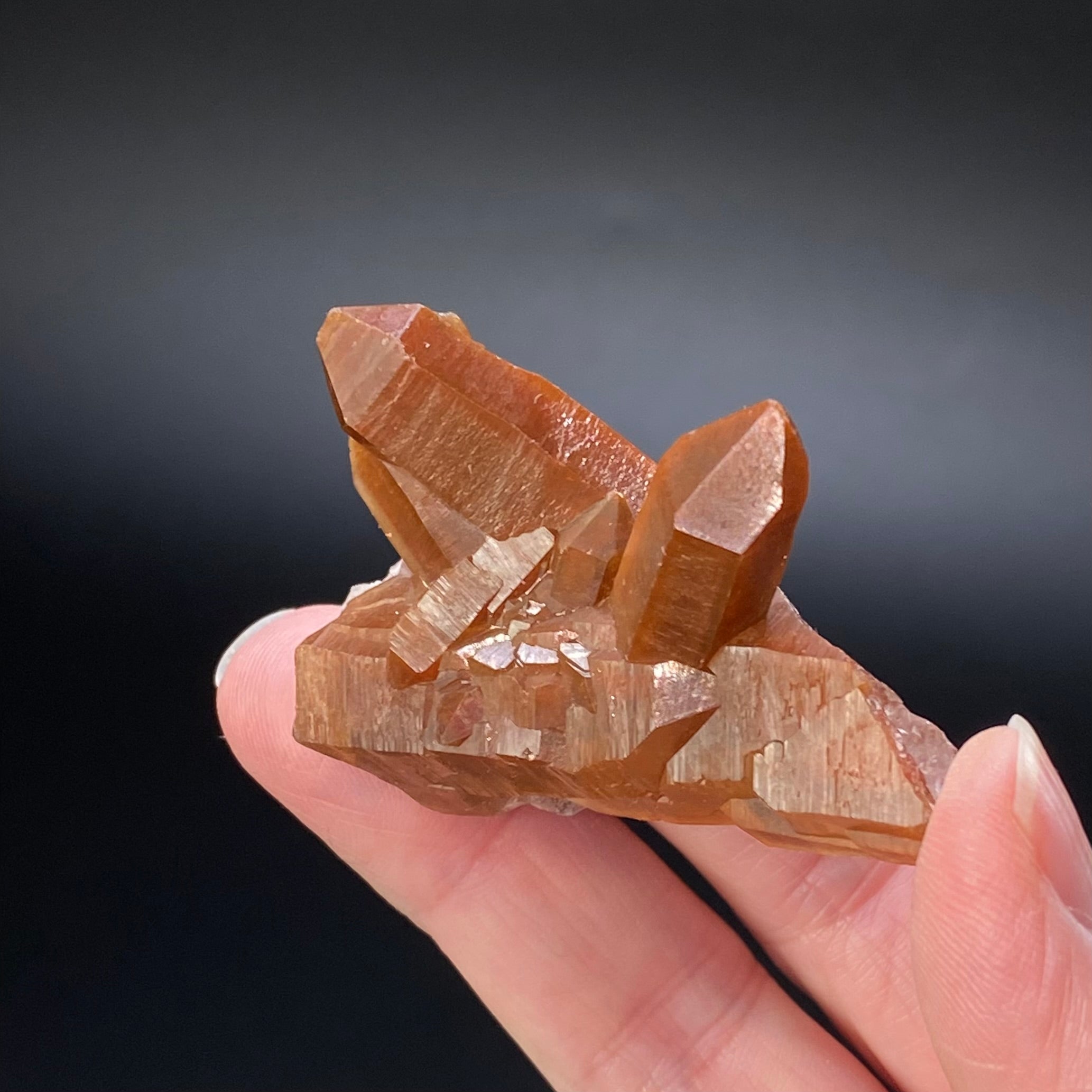 Red Hematite Quartz Crystal Specimen from Tourash, Morocco