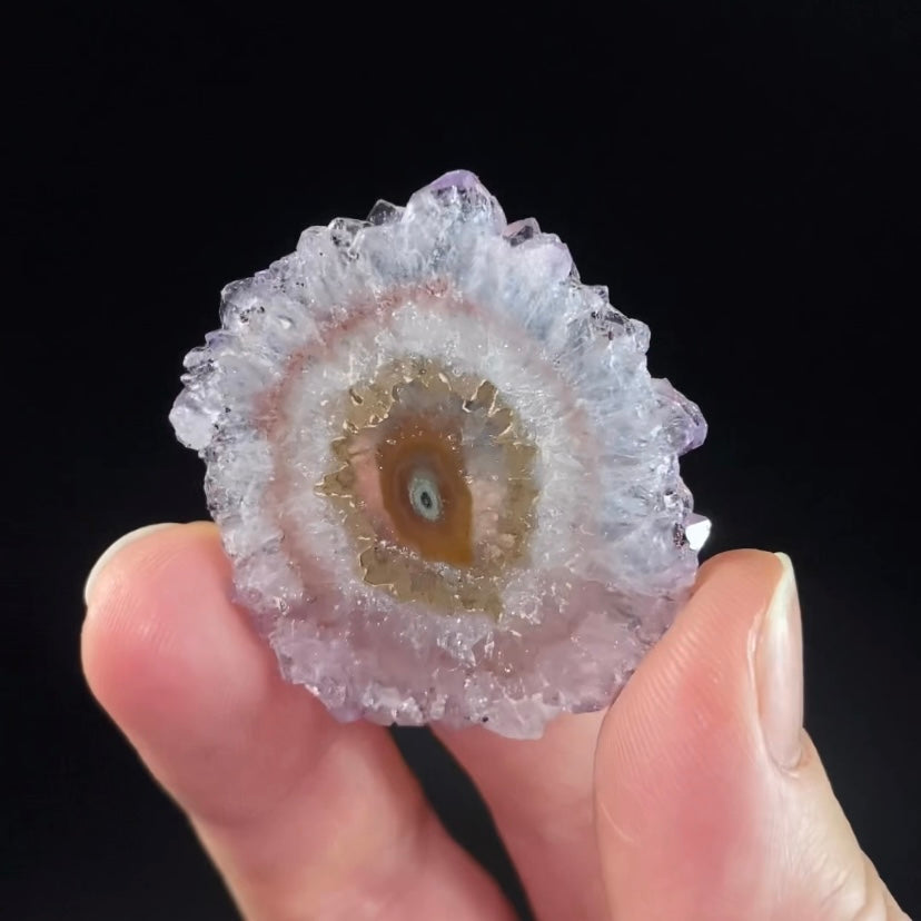 Amethyst Stalactite Slice from Artigas, Uruguay