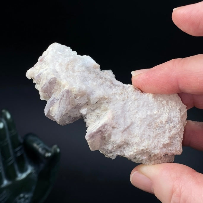 Blue Green Fluorescent Apatite Crystal with Lepidolite Mica and Clevelandite