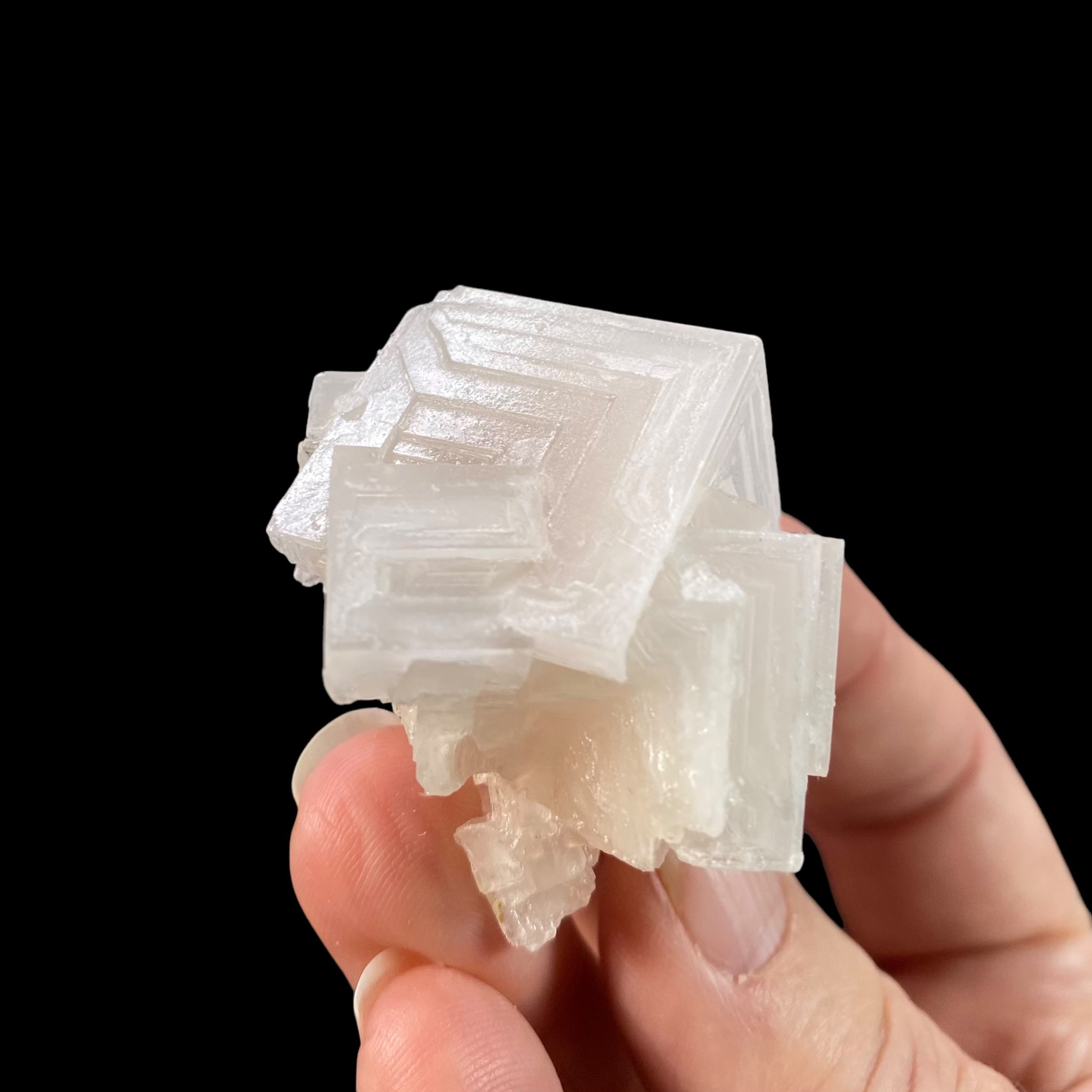 Light Pink Halite Crystal Specimen