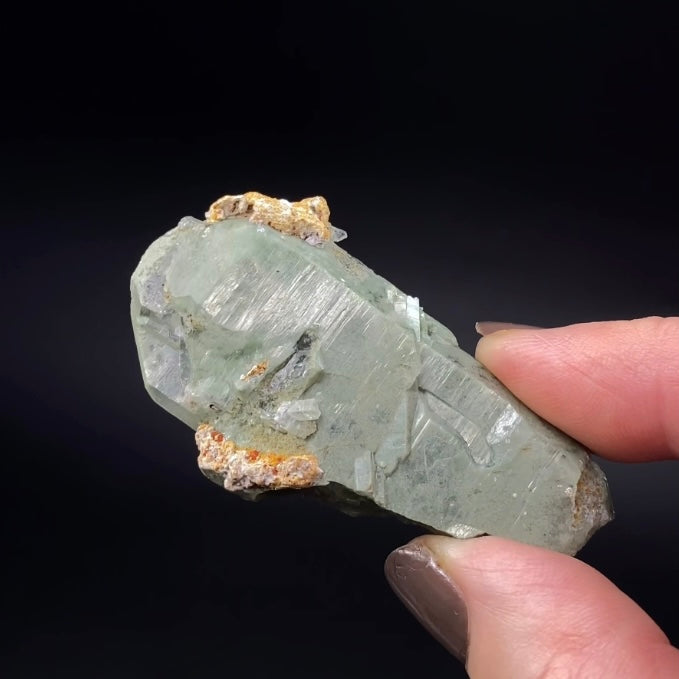 Lustrous Chlorite Included Quartz Cluster