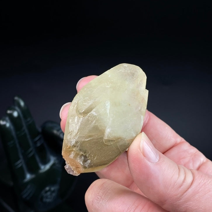 Yellow Calcite Specimen with Gray Fluorite