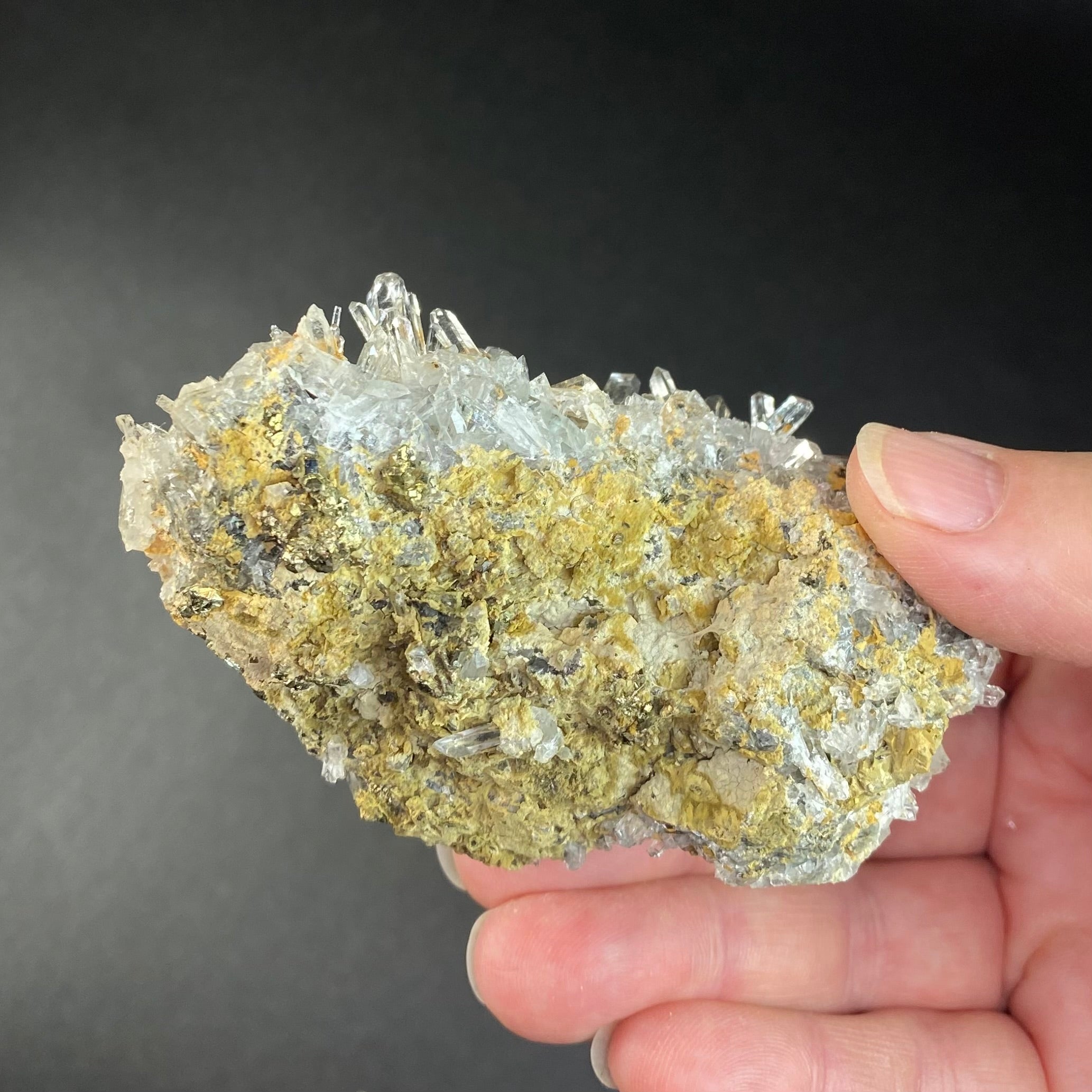 Quartz Cluster with Pyrite, Trepca Mines, Kosovo
