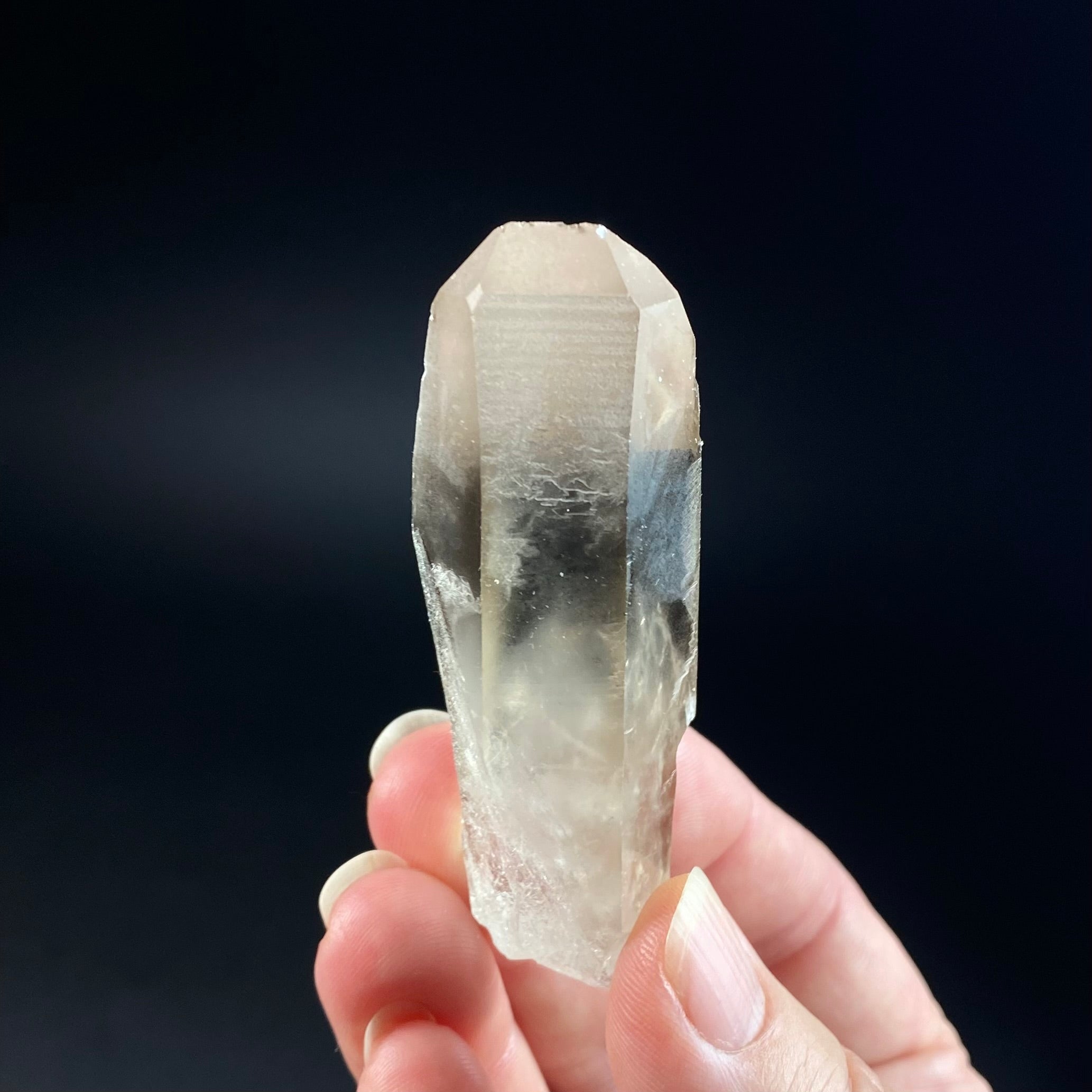 Light Smoky Quartz Crystal with Phantom Inside, Corinto, Minas Gerais, Brazil