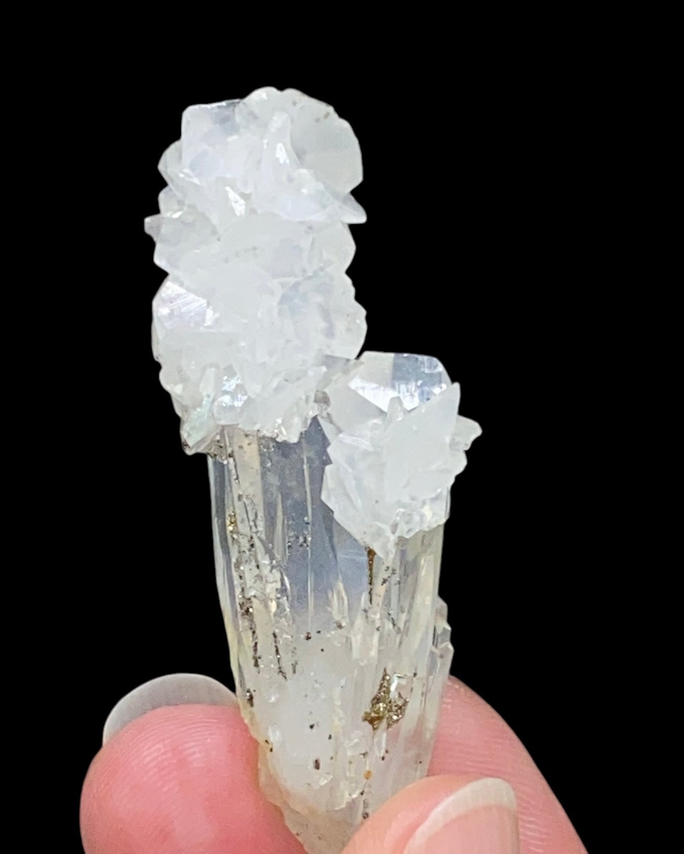 Quartz Cluster with Iridescent Pyrite & Calcite, Trepca Mines, Kosovo