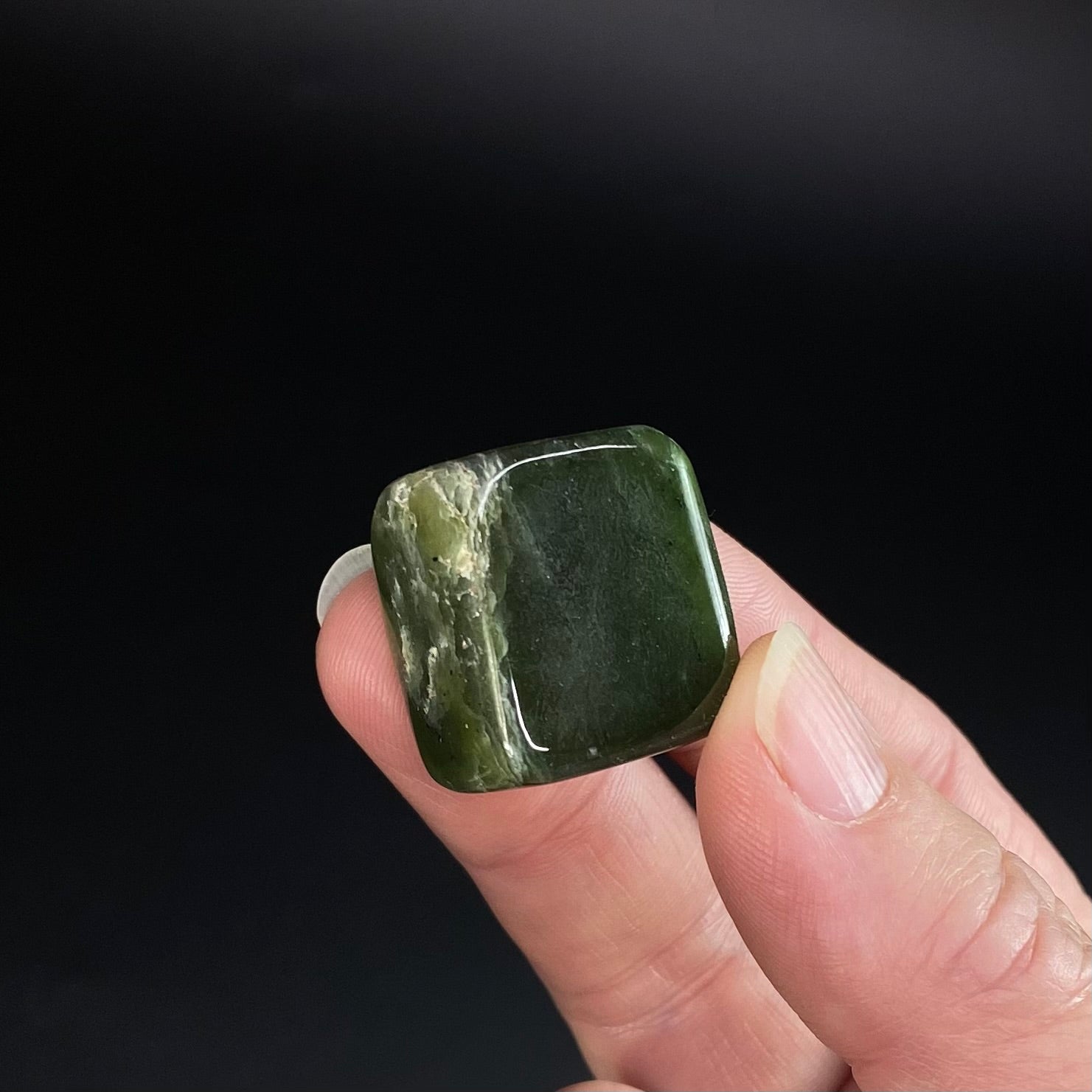 One (1) Nephrite Jade Tumble Stone