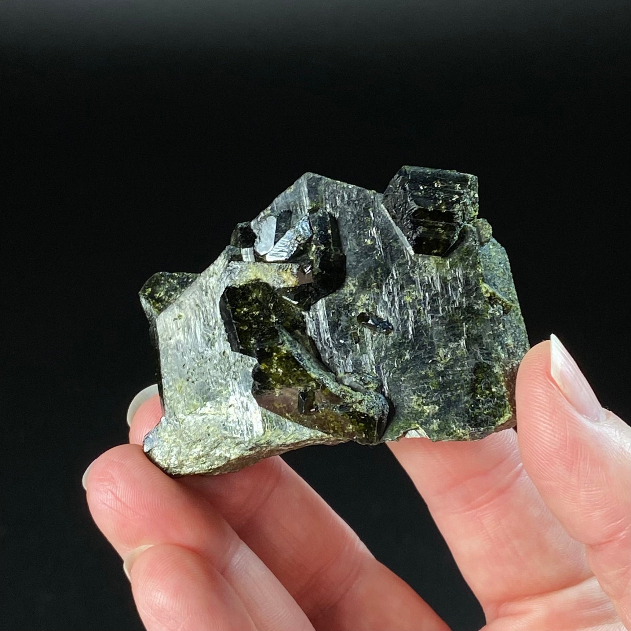 Epidote and Magnetite Specimen, Ras Koh Mountains, Kharan, Balochistan, Pakistan