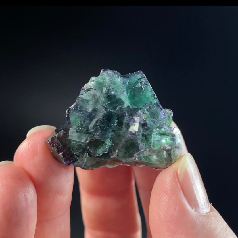 Green and Purple Cubic Fluorite Specimen, Okorusu Mine, Namibia
