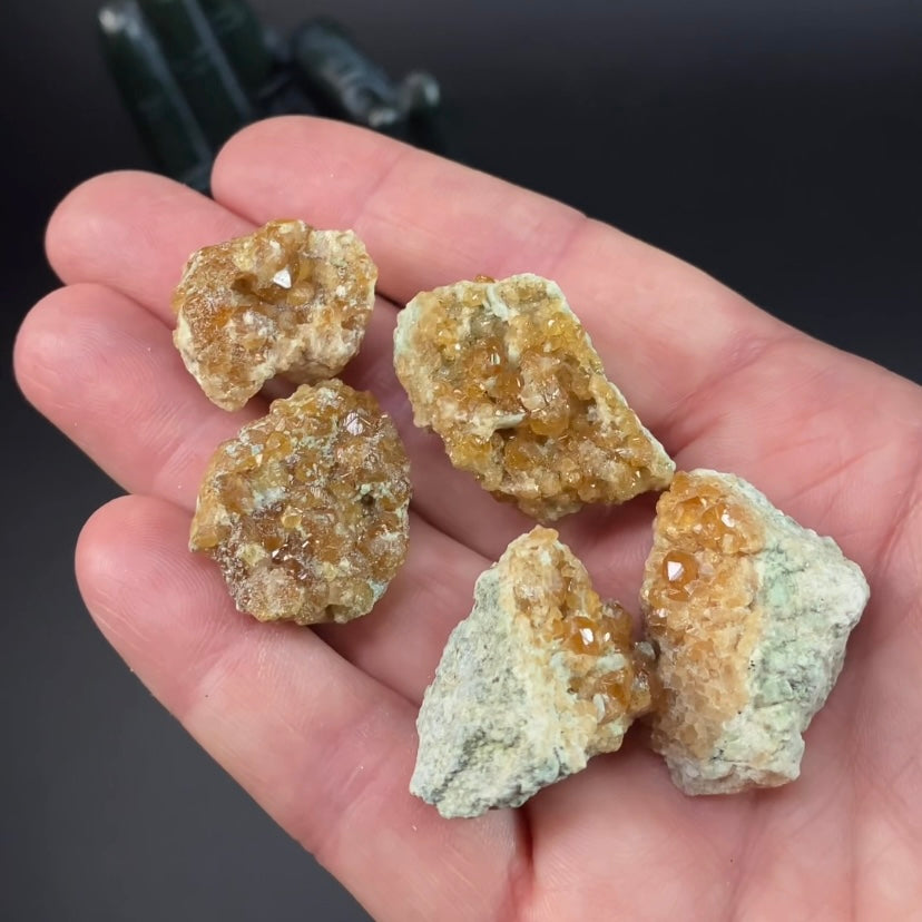 Orange Garnet Crystals on Matrix from Pakistan - Multiples Available