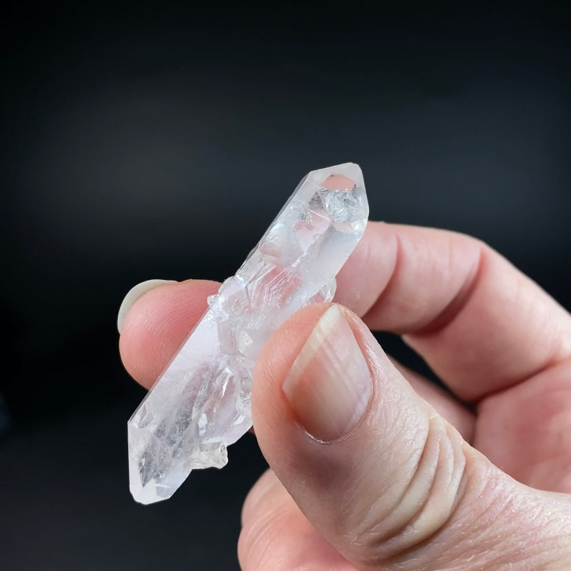 Quartz Sampler Lot 3 Pieces, Faden Quartz, Double Terminated & Himalayan Quartz Crystals