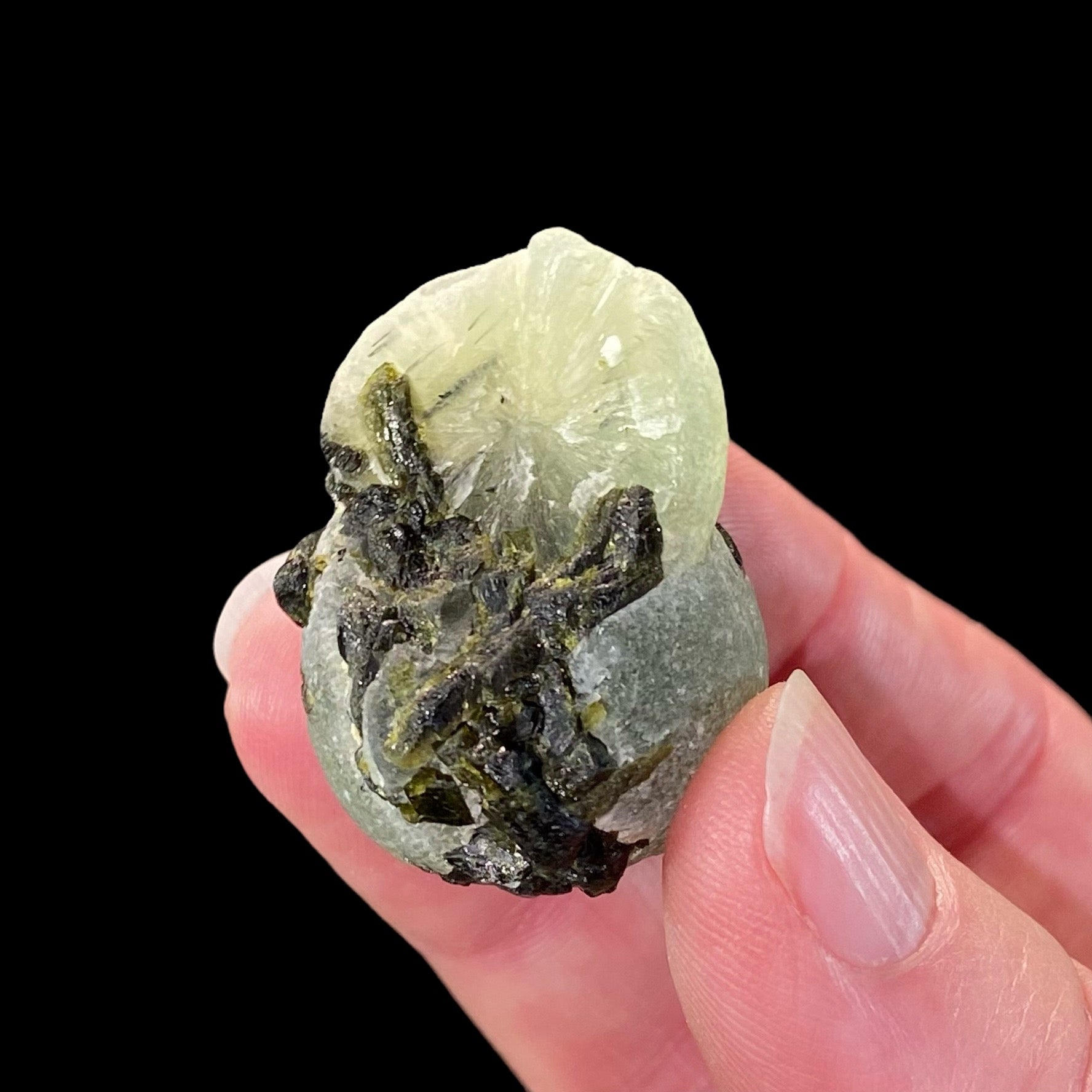 Botryoidal Prehnite Specimen with Epidote, Kayes Region, Mali