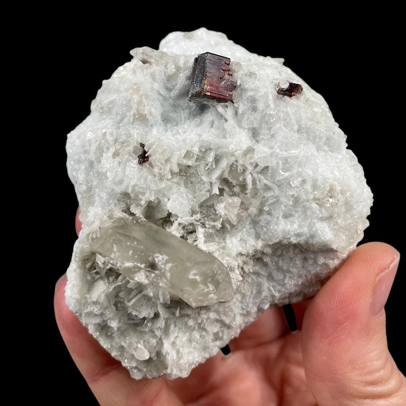 Tantalite Crystals with Morganite, Quartz & Clevelandite