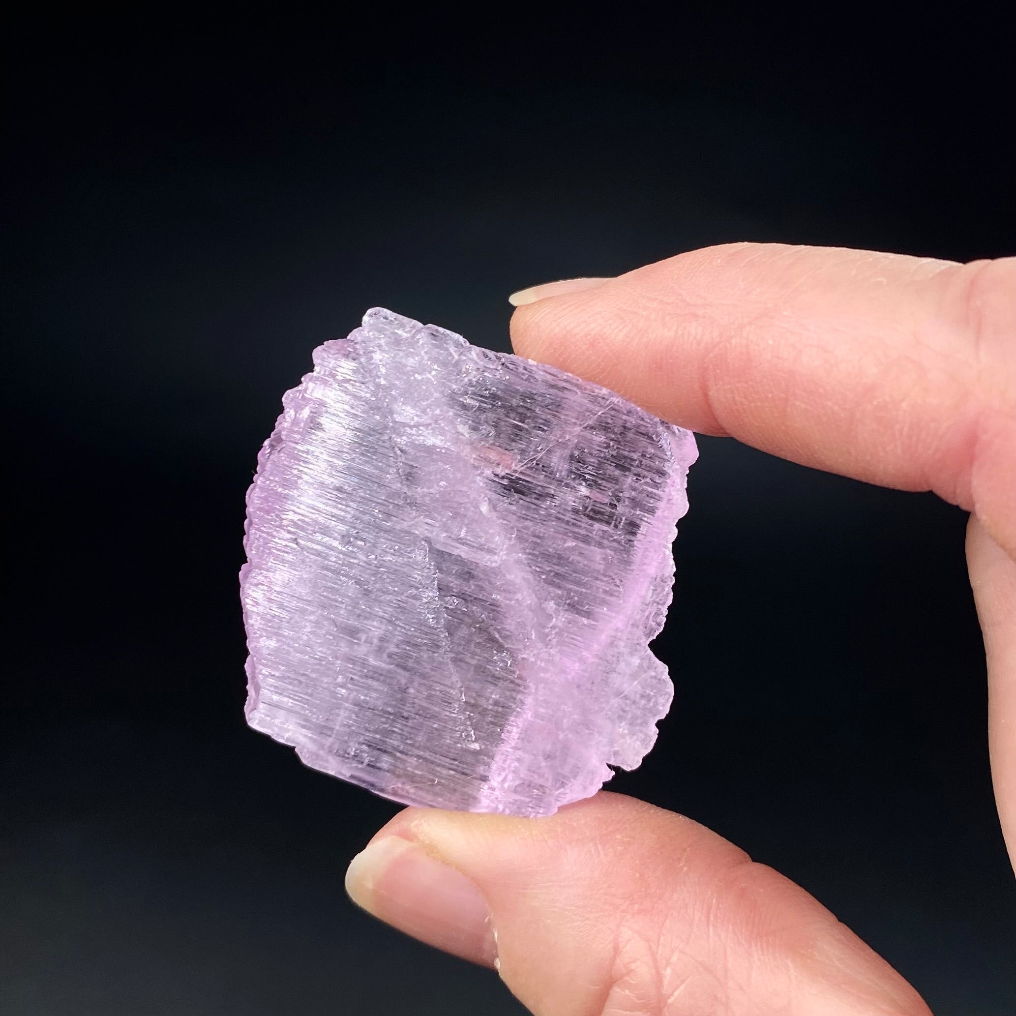 Pink Kunzite Spodumene Crystal, Fluorescent with Multiple Terminations