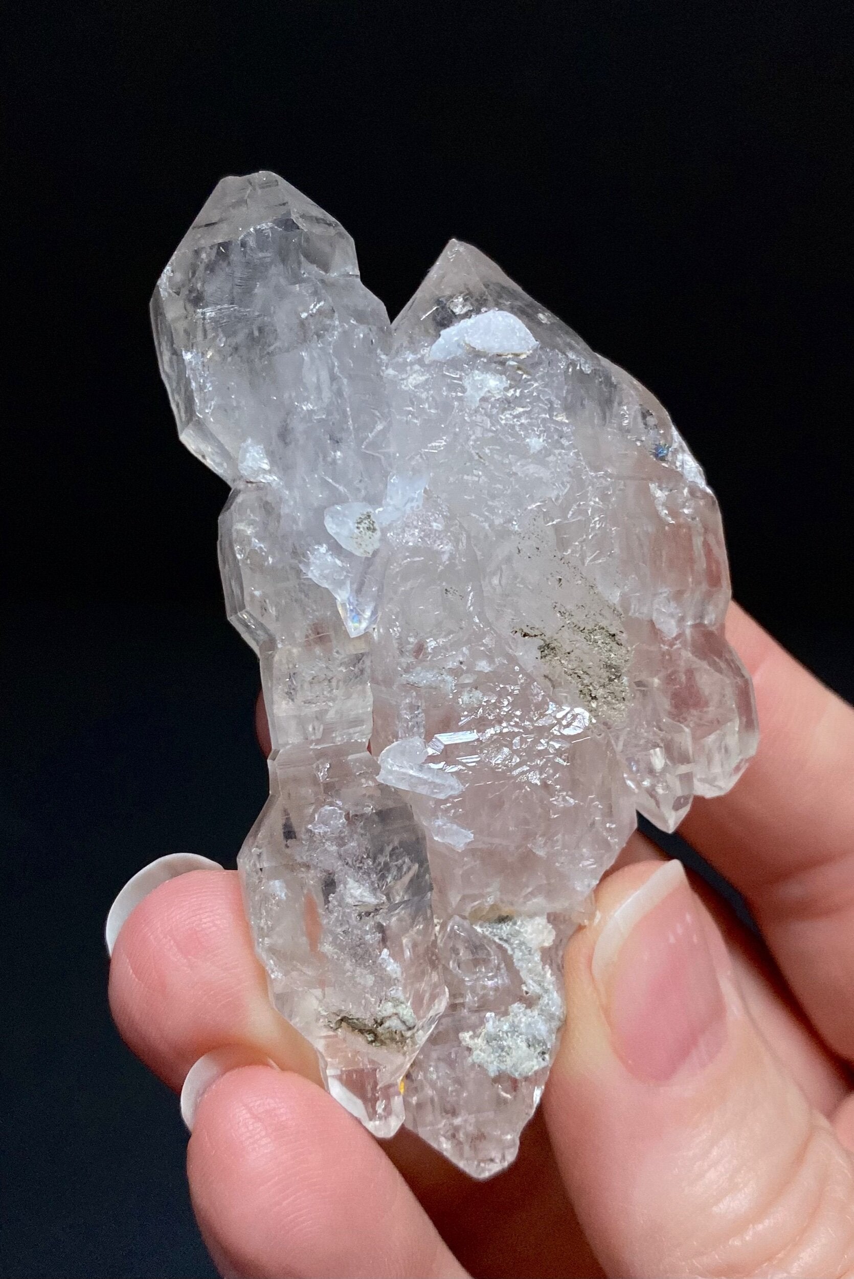 Doubly Terminated Elestial Quartz Crystal Cluster