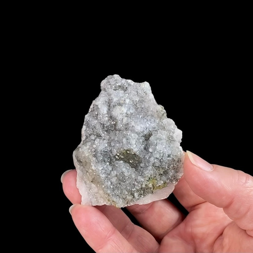 Iridescent Pyrite with Fluorescent Calcite from Trepca Mine Complex, Mitrovica, Kosovo