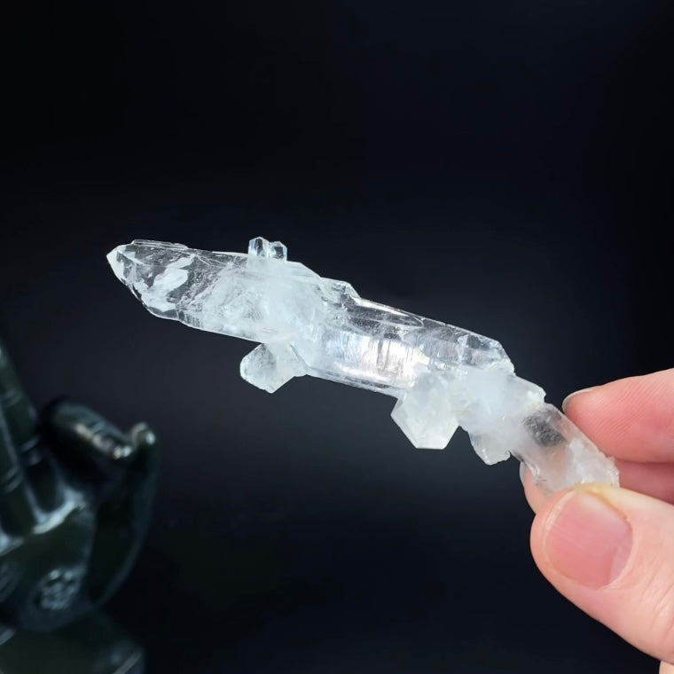 Faden Quartz Crystal Cluster with Natural Bend