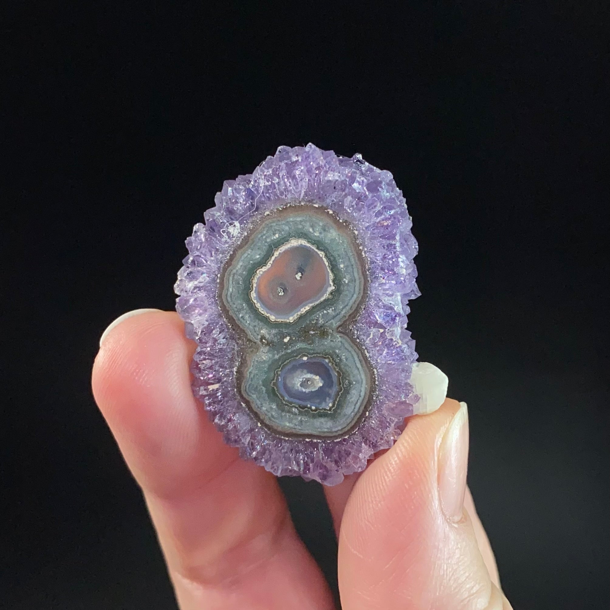 Amethyst Stalactite Slice from Artigas, Uruguay