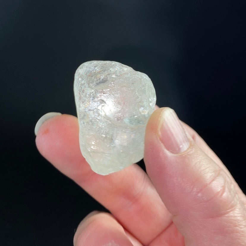 River Tumbled Clear Topaz Crystal from Brazil
