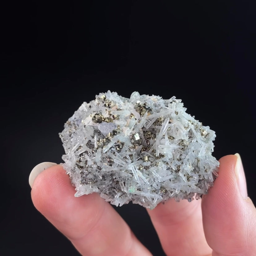 Needle Quartz Crystals, Cubic Pyrite & Galena from Dalnegorsk, Russia