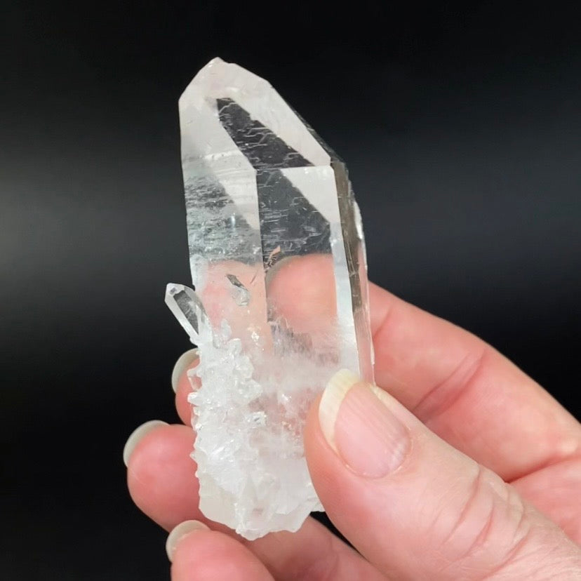 Water Clear Quartz Crystal with Starbrary Markings, Minas Gerais, Brazil