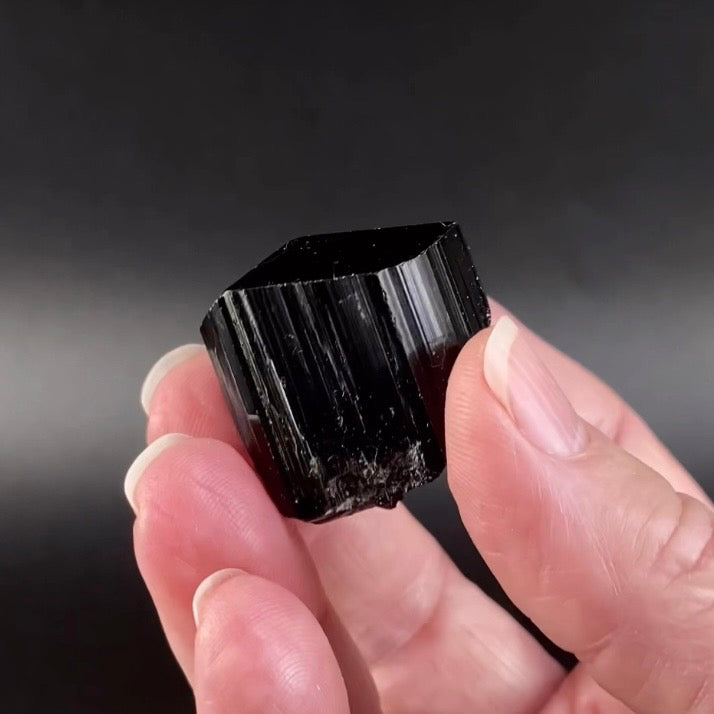 Terminated Black Tourmaline Schorl Crystal from Shigar Valley, Pakistan