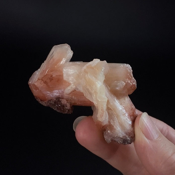 Peach and Red Hematite Stilbite Cluster, Maharashtra, India