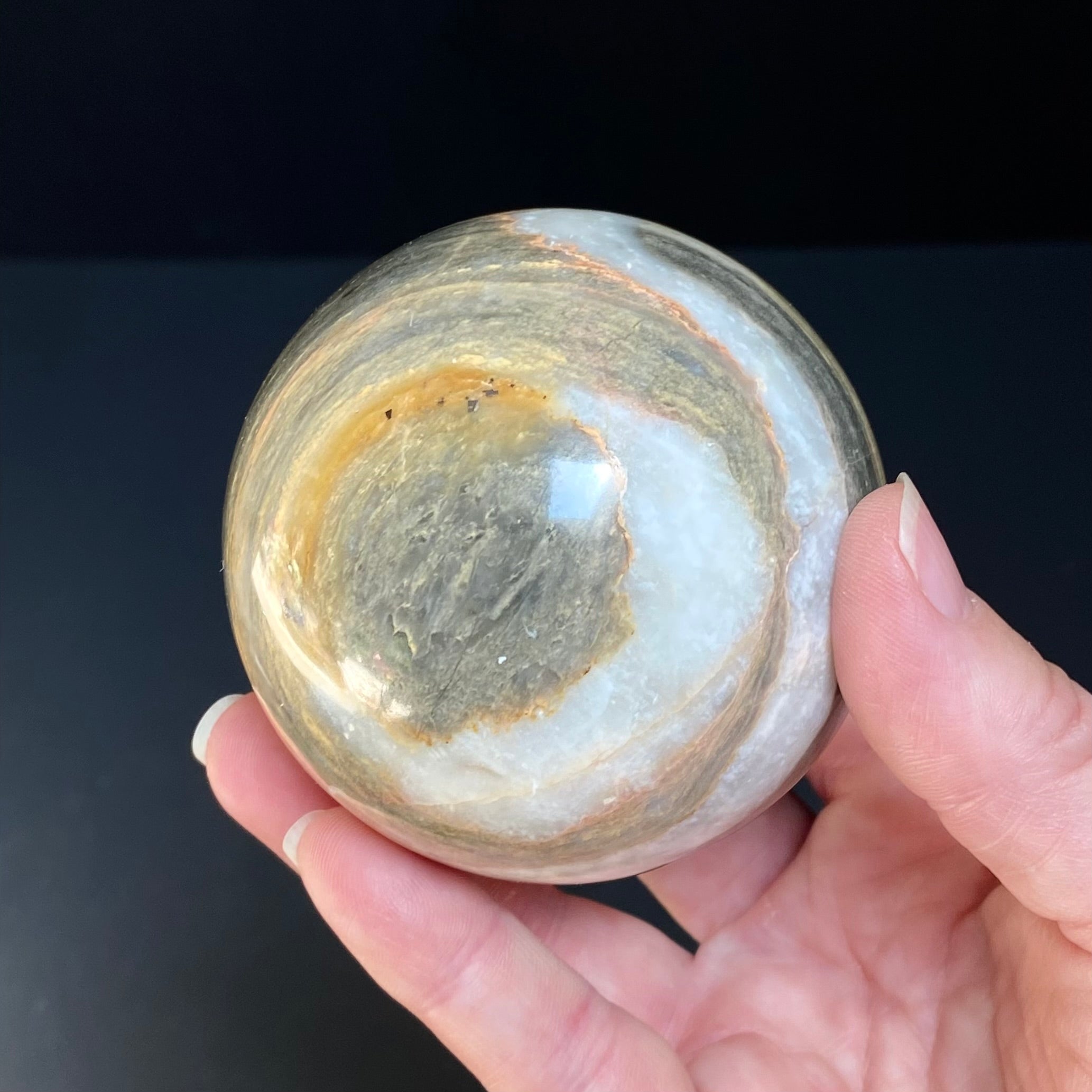 Banded Calcite Polished Sphere 68 mm