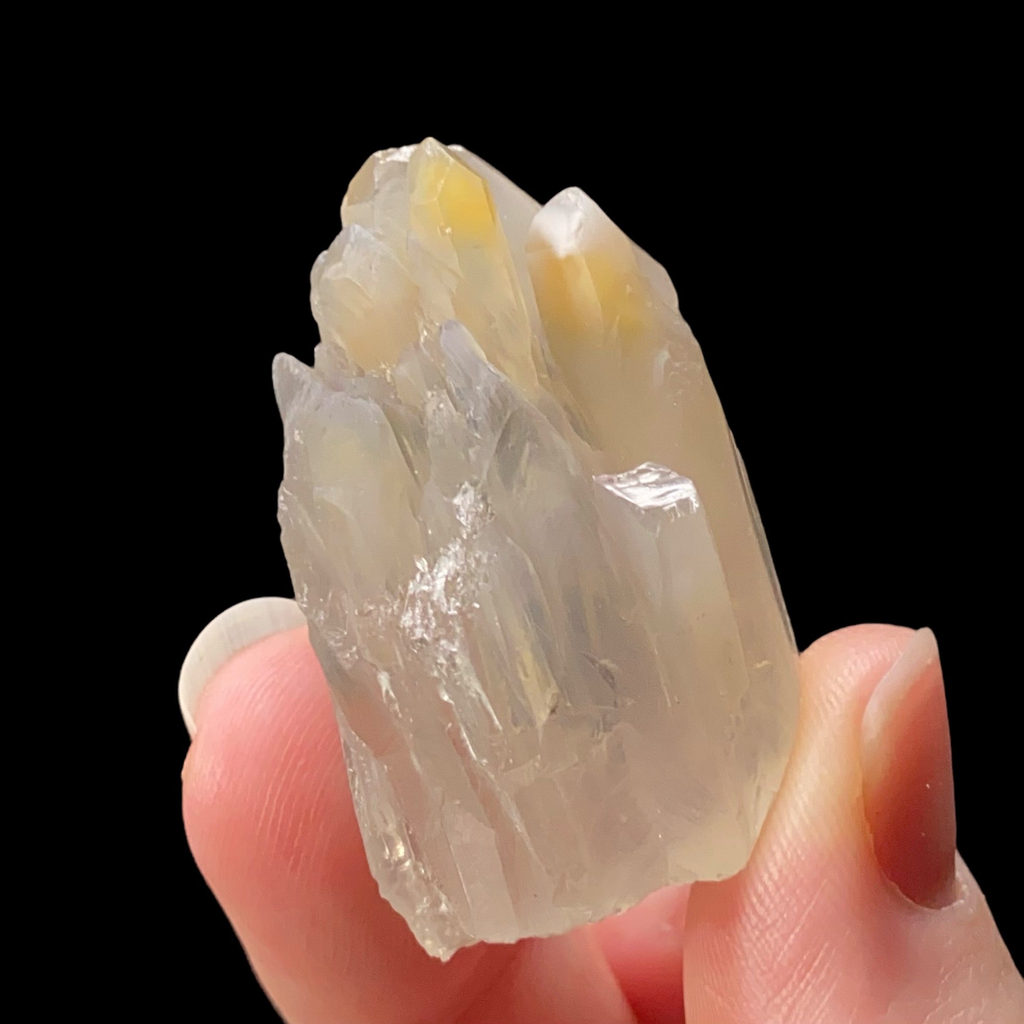 Bone Quartz Crystal Cluster with Halloysite Inclusions from Balochistan, Pakistan