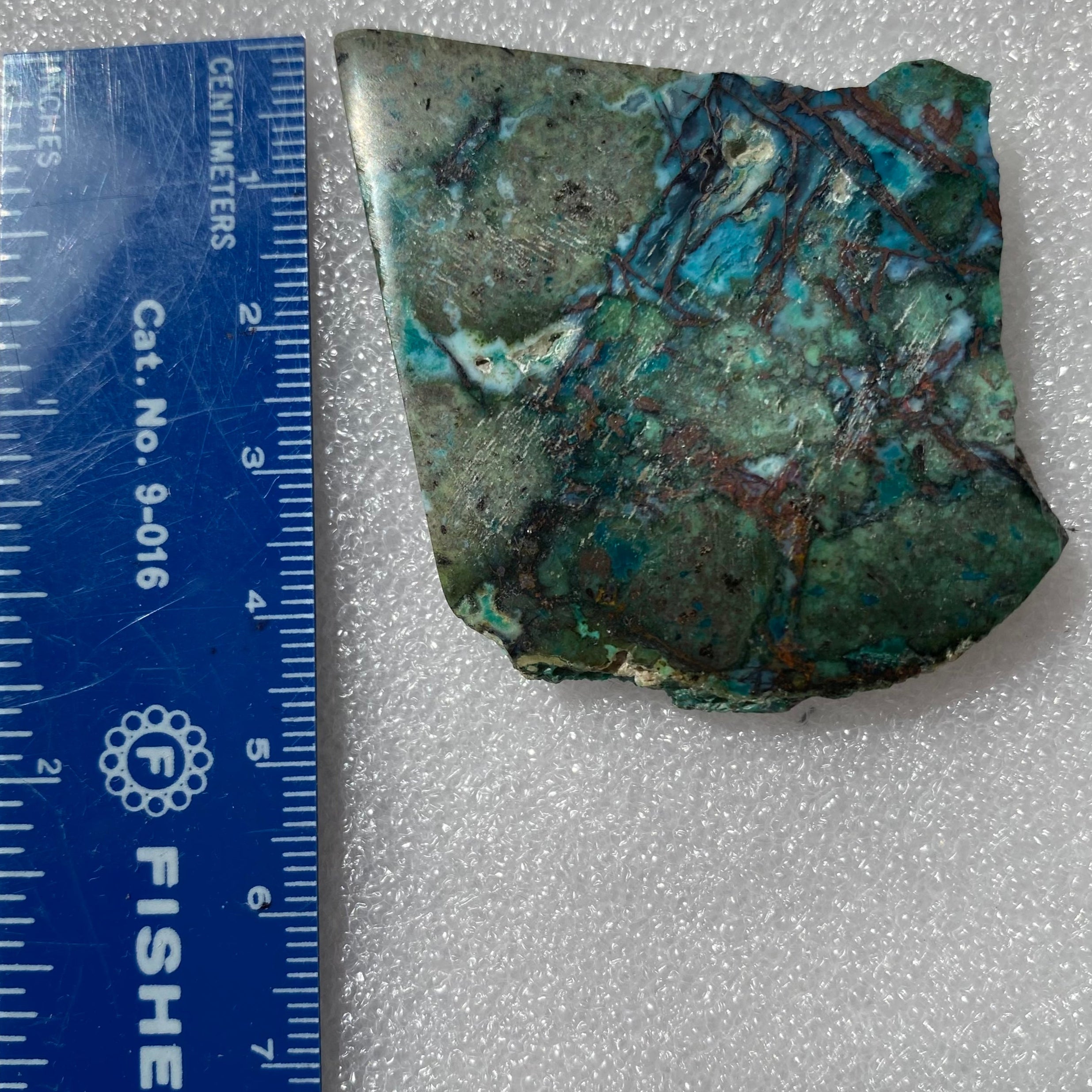 Chrysocolla & Copper Indonesian Copper Web with Matrix Polished Slab