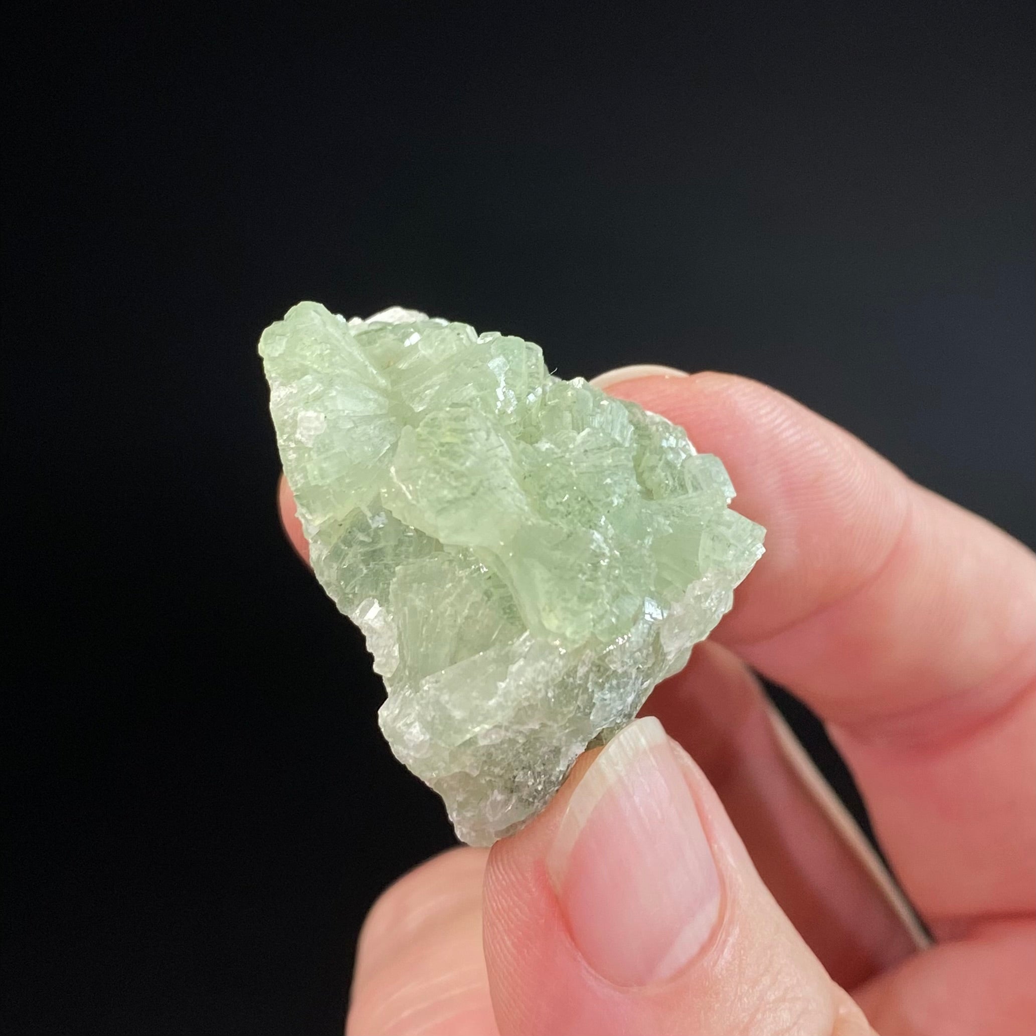 Mint Green Prehnite Cluster