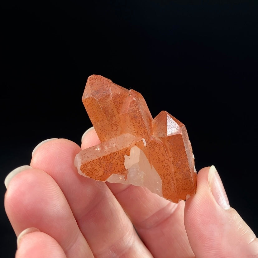 Red Hematite Quartz Crystal Specimen from Tourash, Morocco