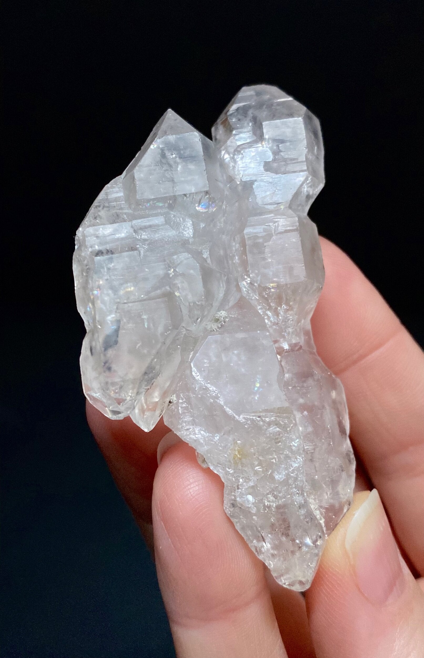 Doubly Terminated Elestial Quartz Crystal Cluster